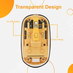 Dezful Transparent Wireless and Bluetooth Rechargeable Mouse Wireless OpticalGaming Mousewith Bluetooth image 3