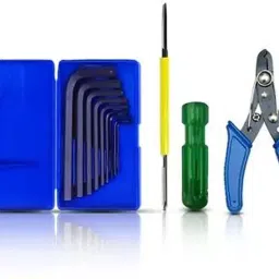 AK54 9 Pcs Allen Key Set L Shape Repair Tool Kit With Wire Cutter and 2 in 1 Screwdriver For Bike/Cycle/Guitar Single Sided L Type Wrench-33
