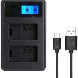 digiclicks USB Dual Battery Charger with LED Display for Sony NP-FW50 Battery for SNY NEX-3 NEX-5 NEX-6 NEX-7 NEX-C3 NEX-F3 Camera Battery Charger (Black)Camera Battery Charger-picture-17