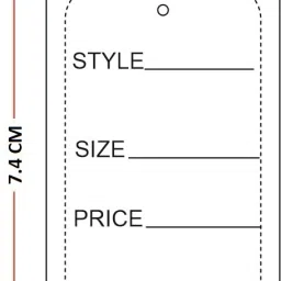morel PAPER HANGING TAG PRICE TAG WITH STRING LOCK, PAPER LABEL GARMENT TAG (500 PCS) Non-adhesive Paper Label image 2