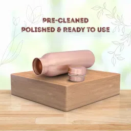 100% Pure Copper Ayurvedic Health Benefits Matte Finish 1000ml Leak-Proof 1000 ml Bottle-picture-11