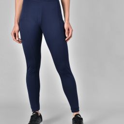 Solid Women Dark Blue Tights-image-6