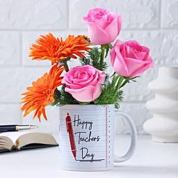 Gerbera and Rose Teachers Day Mug-image-85