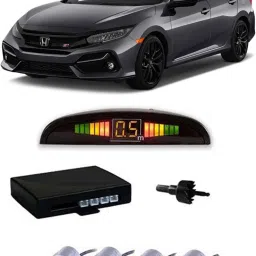 JB157 Silver Car Reverse Parking Sensor with LED Display 4 Sensor J157 Parking Sensor-0