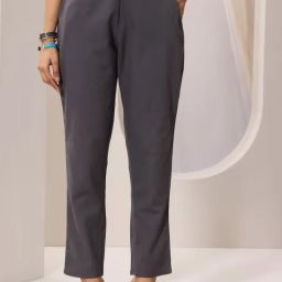 Women Regular Fit Multicolor Pure Cotton Trousers-picture-7