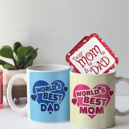 Indigifts  Blue & Yellow 2 Pieces Printed Ceramic Glossy Coffee Mugs-325ml Each-11