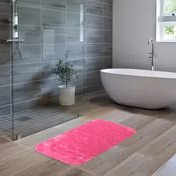 UMAI Pink Textured 240 GSM Anti-Skid Bath Mat-9