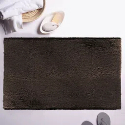 LUXEHOME INTERNATIONAL Brown Solid 1600 GSM Bath Rug-image-97