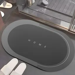 UMAI Grey Printed 240 GSM Anti-Skid Bath Mat-image-42