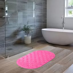 UMAI Pink Textured 240 GSM Anti-Skid Bath Mat-8