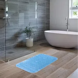 UMAI Blue Textured 240 GSM Anti Skid Bath Mat-picture-15