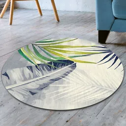 UMAI White & Green Printed Anti-Skid Doormat-10
