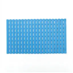 UMAI Blue Textured 240 GSM Anti-Skid Bath Rug-picture-16
