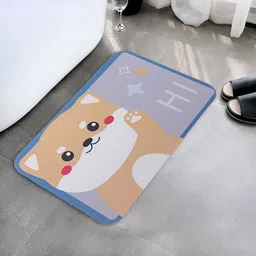 UMAI Lavender-Coloured & Beige Printed 240 GSM Anti-Skid Bath Mat-27
