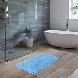 UMAI Blue Textured 240 GSM Anti-Skid Bath Mat-picture-13