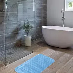 Kuber Industries Blue Anti-Skid Shower Bath Rugs-image-25