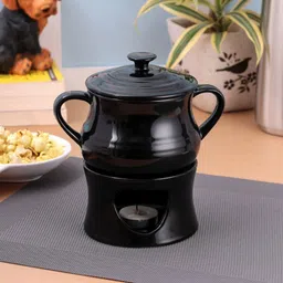 CLAY CRAFT Black Ceramic Candle Holder-image-12