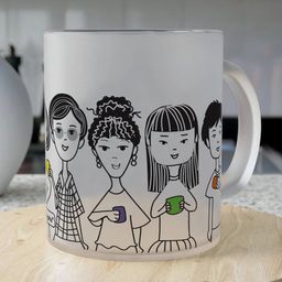 Indigifts Friends Printed Frosted Coffee Mugs-45