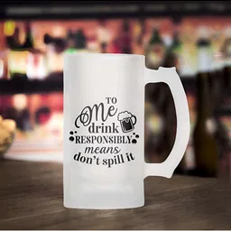ARTBUG White & Black Printed Glass Matte Mug 470ml-picture-24