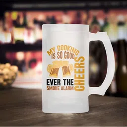 ARTBUG Transparent Printed Glass Matte Mugs 470Ml-11