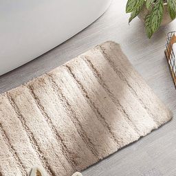 MASPAR Beige Textured 1800 GSM Cotton Small Bath Rugs-image-37