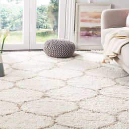 AaHo Decor Cream Geometric Shaggy Carpet-image-72