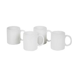 CDI Submilation White Set of 4 Ceramic Glossy Mugs 250 ml Each image 2