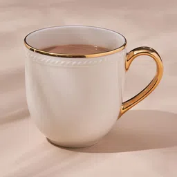 Home Centre White Solid Stoneware Mug - 180 ML-52