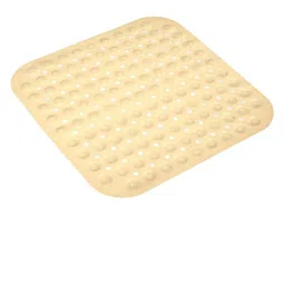Kuber Industries Yellow Self-Design Square Bathroom Mat image 5