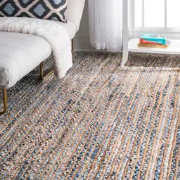 HABERE INDIA Blue Solid Handmade Runner-30