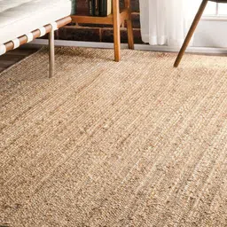 HABERE INDIA Beige Woven Jute Carpets-image-15