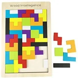 Wooden Tangram Puzzle Jigsaw Brain Teasers Toy Building Russian Blocks Game-image-89