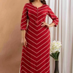 Women Printed Viscose Rayon A-line Kurta-picture-1