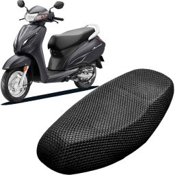 F 3D Free Size Bike/Scooty Seat Cover Very Soft Net Mesh Fabric and Smooth Single Bike Seat Cover For Honda Activa 125-image-15