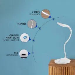 akr LED Rechargeable Table Lamp Study Lamp Table Lamp Table Lamp image 2
