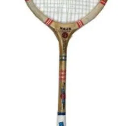BB Wood Ball Badminton Racquet Brown Strung Badminton Racquet-2