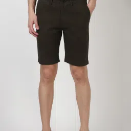 Solid Men Dark Green Chino Shorts-image-72