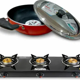 Photon 3B Combo Kadhai Glass Manual Gas Stove-38