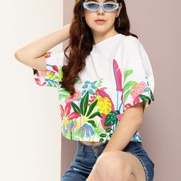 kook n keech Women Printed Round Neck Pure Cotton Multicolor T-Shirt-picture-47
