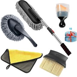 6-in-1 Car Cleaning Kit Includes Brush,Towel,Duster And Tablet Wet and Dry Duster Set-7