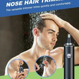 Painless Ear and nose Led display Usb Trimmer 45 min Runtime 1 Length Settings image 3