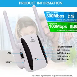 MARS Extender 300mbps for home and office 50m range antina WiFi Range Extender 2.4 GHz 300 Mbps Wifi Speed Dual Band External Antenna Access Point Mode image 3