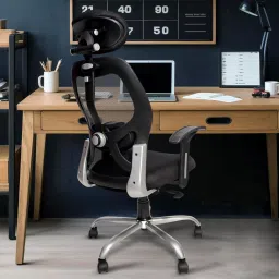 Matrix Ergonomic Executive chair with Adjustable headrest & 2 Years warranty Mesh Office Executive Chair-70