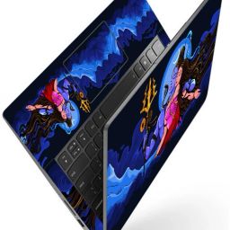 INDIA SHOPERS Full Body Laptop Skin For 14 to 15.6 inch Laptop - Lord Shiv Parvati Blue Art Self Adhesive Vinyl Laptop Decal 15.6-image-60