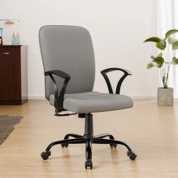 Seoul-X Mid Back Ergonomic|Home, Office, WFH|Moulded Foam|Extra Comfort Fabric Office Adjustable Arm Chair-25