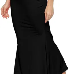 Woo THiNG Sari Shapewear in solid color Lycra Blend Petticoat-image-21