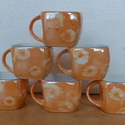 Pack of 6 Bone China Premium LUSTER SCQURE 05 Tea Cups Set of 6 | Coffee Mugs for Home Office-26