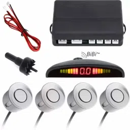 4 Silver Parking Sensor With Accessories Kit. All Universal Car 4 Silver Parking Sensor Reverse Radar with Sound Alarm System Parking Sensor-6
