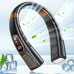 ZUVUZU 360° Cooling 20Hrs Play 9000 mAh Battery Operated Neck Fan LED Light for Office, Portable Neck Fan for Outdoor Indoor USB Fan USB Fan-image-19