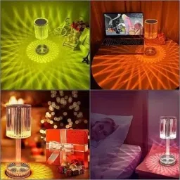 nkl New LED Diamond Table Lamp 16 Color Changing Light With Remote 649 Table Lamp image 2